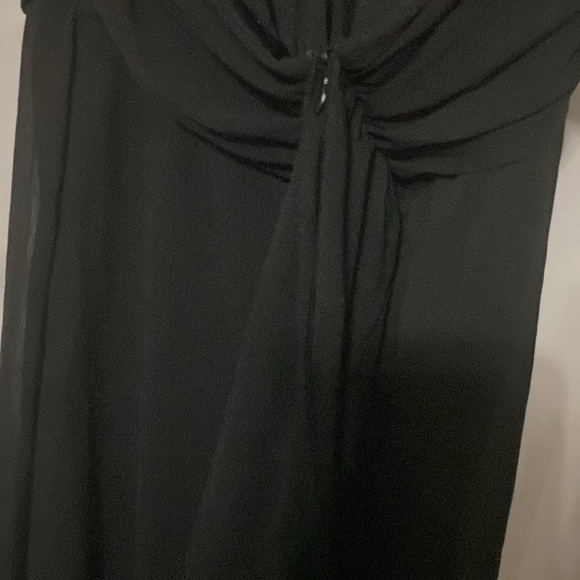 FREDRICKS OF HOLLYWOOD WO SIZE 12 BLACK FLOWY HALTER STULE DRESS SEMI BACKLESS - Picture 9 of 14